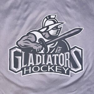 Atlanta Gladiators Hockey Light Gray Polyester‎ T Shirt Mens L